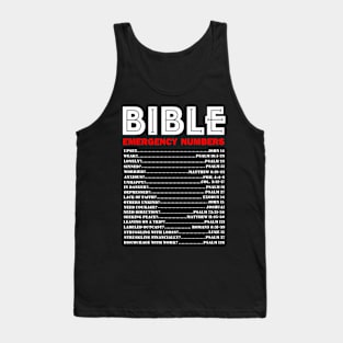 Emergency Bible Numbers Tank Top